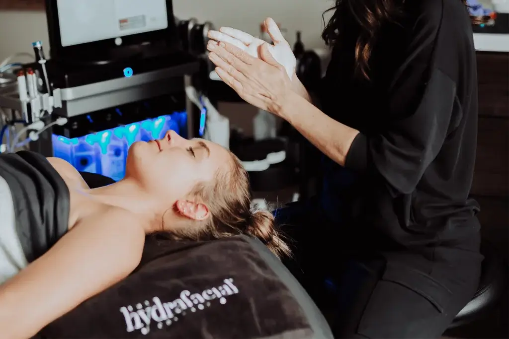 A Woman Getting HydraFacial Treatment | Wellness Co in Zeeland, MI